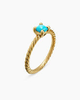Chatelaine® Teen Ring in 18K Yellow Gold with Turquoise, 4mm